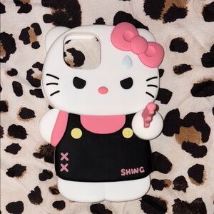 Cute Kitty iPhone 13/14/15 Case with Pink Bow